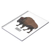 Bison-Cartoon-Abbildung Notizblock (Linke Seite)