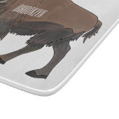 Bison-Cartoon-Abbildung Schneidebrett (Ecke)