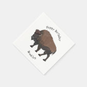 Bison-Cartoon-Abbildung Serviette (Ecke)