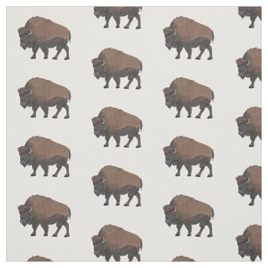 Bison-Cartoon-Abbildung Stoff (Muster)