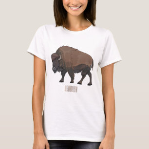 Bison-Cartoon-Abbildung T-Shirt