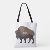 Bison-Cartoon-Abbildung Tasche (Rückseite)