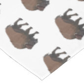 Bison-Cartoon-Abbildung Tischdecke (Schrägansicht)