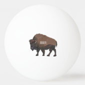 Bison-Cartoon-Abbildung Tischtennisball (Rückseite)