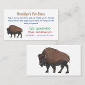 Bison-Cartoon-Abbildung Visitenkarte (Vorne/Hinten)
