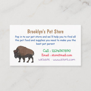 Bison-Cartoon-Abbildung Visitenkarte
