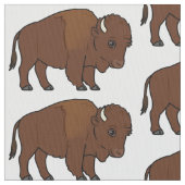 Bison-Cartoon Stoff (Nahaufnahme)