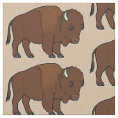 Bison-Cartoon Stoff (Nahaufnahme)