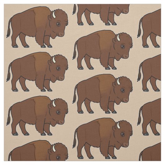Bison-Cartoon Stoff (Muster)