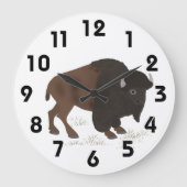 Bison Clock Große Wanduhr (Vorderseite)