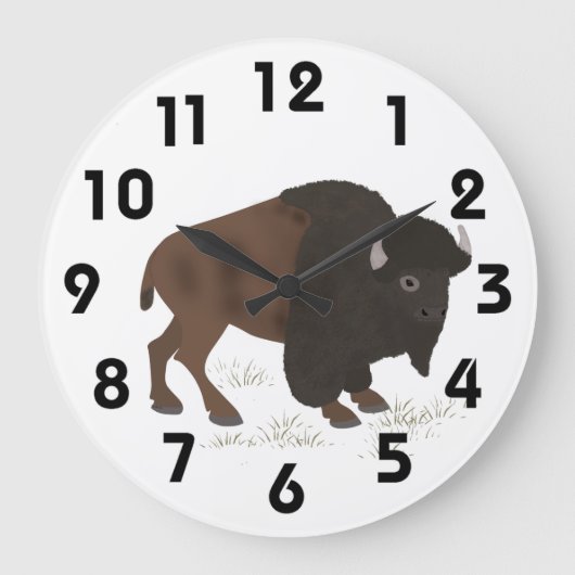 Bison Clock Große Wanduhr (Vorderseite)