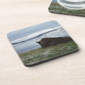 Bison, der an durch Yellowstone River mit Schnee Untersetzer (Linke Seite)