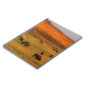 Bison, der auf Hügel an Hayden Tal weiden lässt Notizblock (Linke Seite)