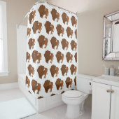 Bison-Design Duschvorhang (Beispiel)