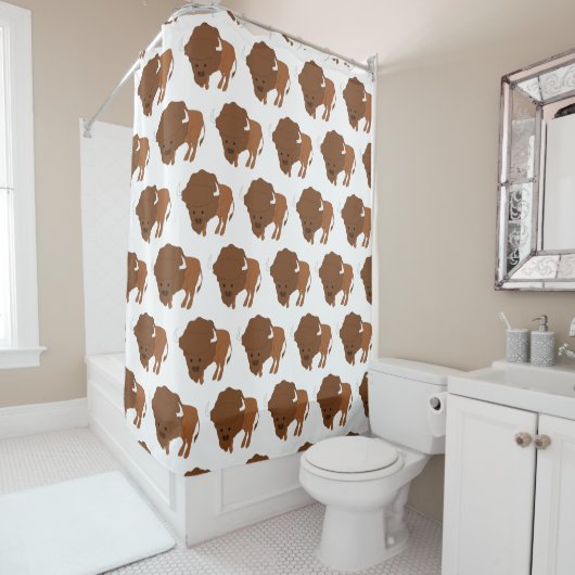 Bison-Design Duschvorhang (Beispiel)
