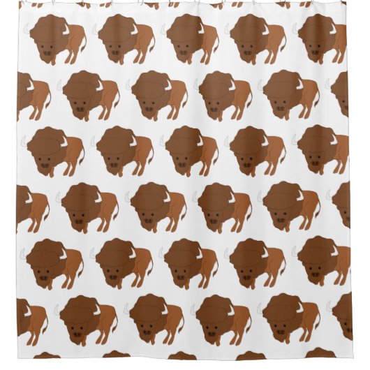 Bison-Design Duschvorhang (Vorderseite)