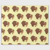 Bison Design Jede Hintergrundfarbe Geschenkpapier (Flach)