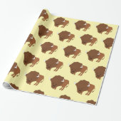 Bison Design Jede Hintergrundfarbe Geschenkpapier (Ungerollt)