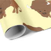 Bison Design Jede Hintergrundfarbe Geschenkpapier (Rolleneckpunkt)