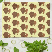 Bison Design Jeder Farbige Hintergrund Geschirrtuch (Gefaltet)