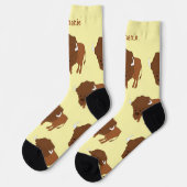 Bison-Design Socken (Linkes Detail)