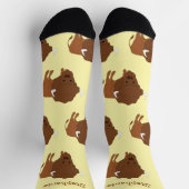 Bison-Design Socken (Oben)