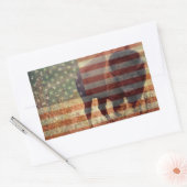 Bison Flag Rechteckiger Aufkleber (Umschlag)