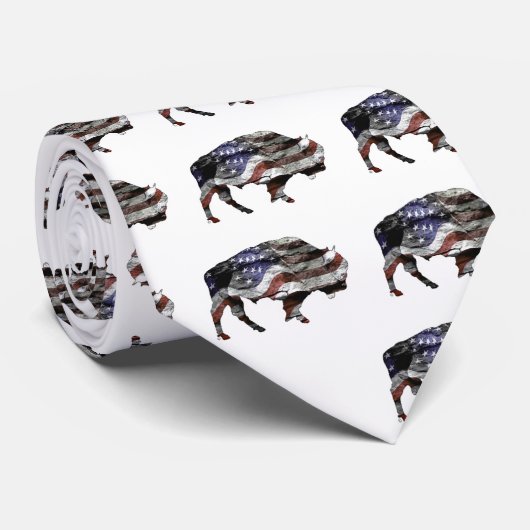 Bison-Flaggen-Krawatte Krawatte (Gerollt)