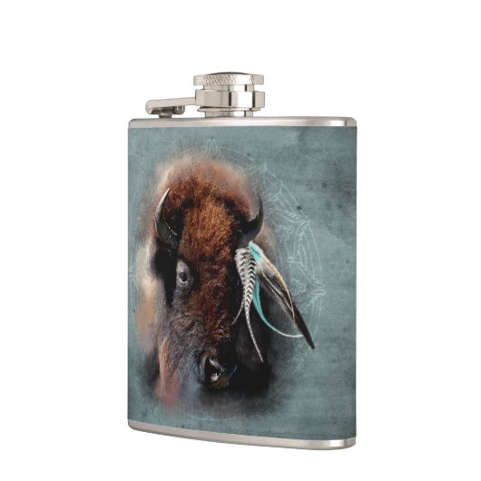 Bison - Flasche Flachmann (Links)