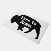 Bison free to roam fußmatte (Schrägansicht)