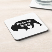 Bison free to roam getränkeuntersetzer (Linke Seite)