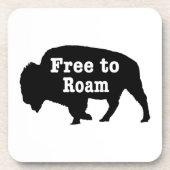 Bison free to roam getränkeuntersetzer (Vorderseite)