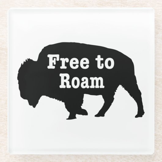 Bison free to roam glasuntersetzer (Vorderseite)