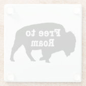 Bison free to roam glasuntersetzer (Rückseite)