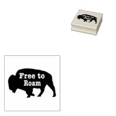 Bison free to roam gummistempel (Stempel)