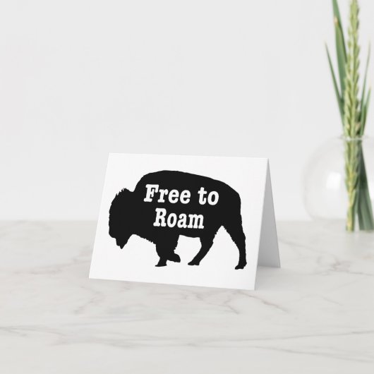 Bison free to roam karte (Vorderseite)