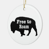 Bison free to roam keramik ornament (Links)