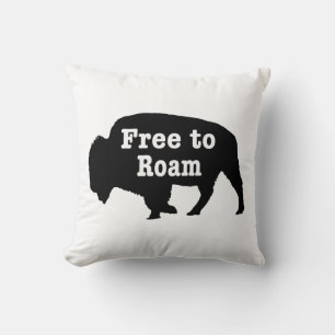 Bison free to roam kissen