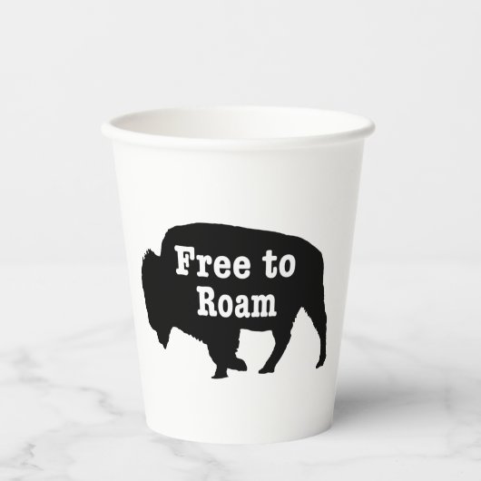 Bison free to roam pappbecher (Vorderseite)