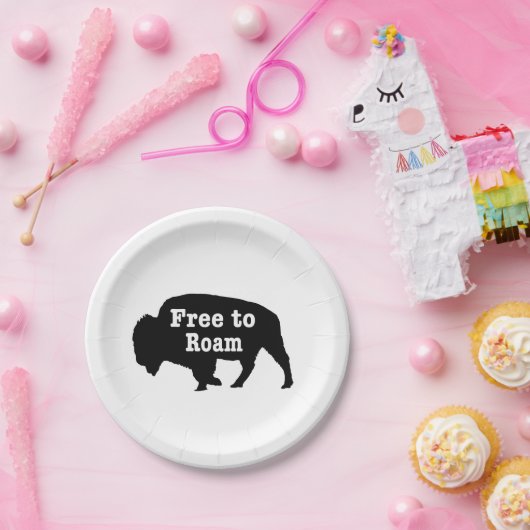 Bison free to roam pappteller (Party)