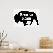 Bison free to roam poster (Küche)
