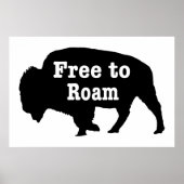 Bison free to roam poster (Vorne)