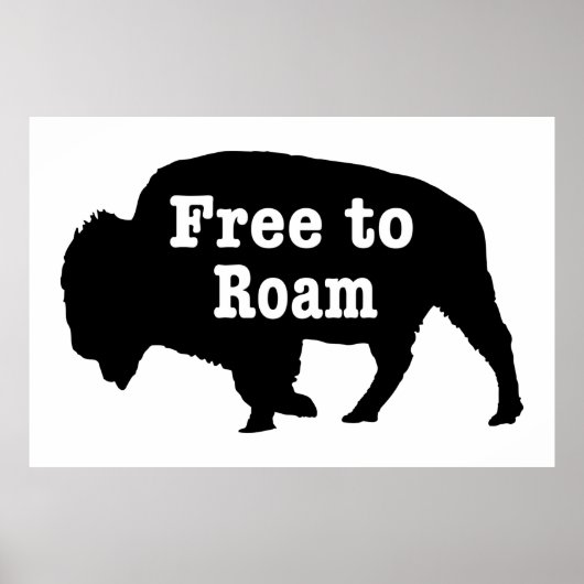 Bison free to roam poster (Vorne)