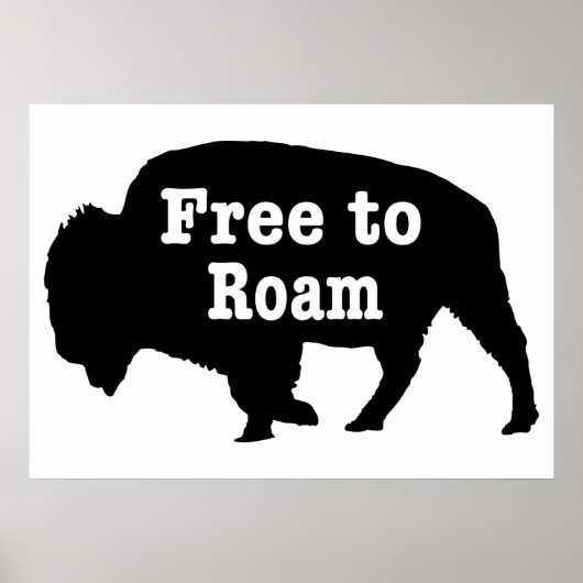 Bison free to roam poster (Vorne)