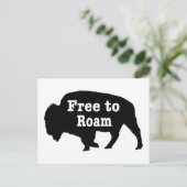 Bison free to roam postkarte (Stehend Vorderseite)