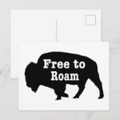 Bison free to roam postkarte (Vorne/Hinten)