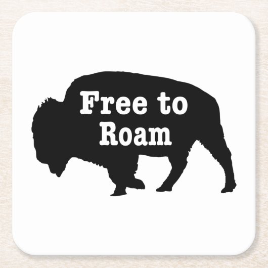 Bison free to roam rechteckiger pappuntersetzer (Vorderseite)