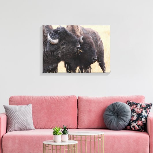 Bison-Freundschaft Leinwanddruck (Insitu (Wohnzimmer))