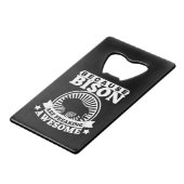 BISON GELDBEUTEL FLASCHENÖFFNER (Vorderseite Schrägansicht)