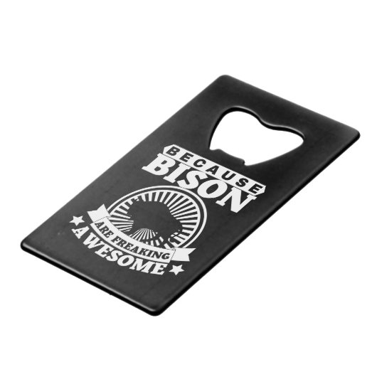 BISON GELDBEUTEL FLASCHENÖFFNER (Vorderseite Schrägansicht)